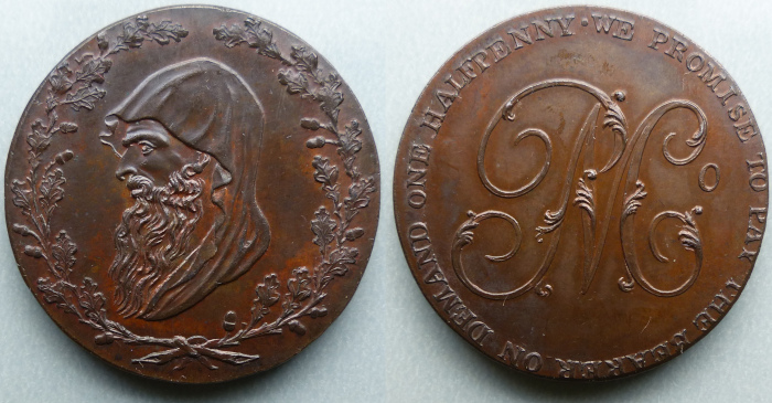 Anglesey Parys Mines Company bronzed pattern halfpenny